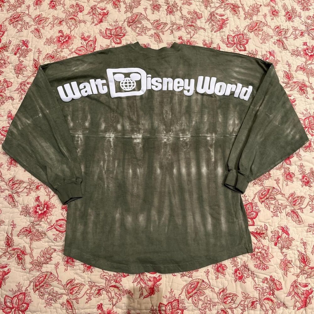 Spirit Jersey Disneyland Resort Mens Size S Green Tie Dye Shirt Long Sleeve